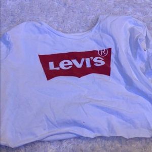 levi shirt crop top